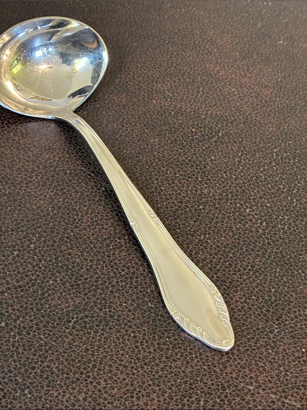 Gravy Serving Ladle  Glossy Stainless Steel Silver Flatware Vintage